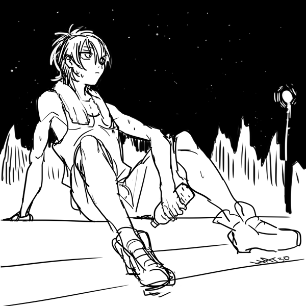 夜ランニング休憩 