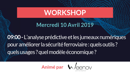 SIDOevent's tweet photo. #WORKSHOP avec @weenov_lyon au #SIDO19 🗓Mercredi 10 Avril à 9h ➡️https://t.co/giSueo7UFe ⚡️VOTRE BADGE GRATUIT ICI : https://t.co/DlXEJJ0n7a #IoT #AnalysePredictive #DigitalTwins #JumeauxNumeriques #Train #Transport #Mobilite https://t.co/orXOSDXUuj
