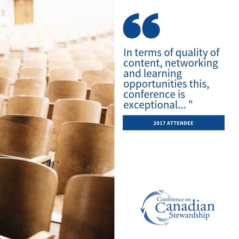 This is what one of the 2017 attendees had to say, 'In terms of quality of content, networking and learning opportunities, this conference is exceptional... '

#canadianstewardship #conferencepartner #networking #conference2019 #stewardship #parqvancouver