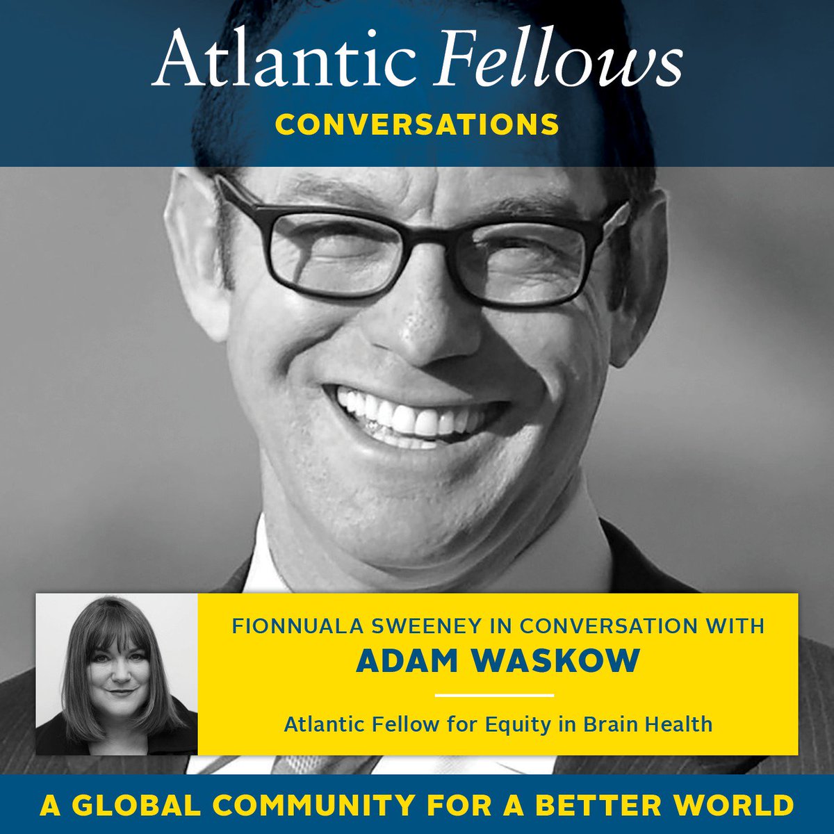 atlanticfellows's tweet photo. Next up is @adam_waskow's #AFConversations podcast on how his work with dogs can benefit the cognitively impaired in terms of combatting loneliness and the psychological and behavioural problems of #dementia. @GBHI_Fellows https://t.co/R1hKwbnkrd #AtlanticFellows https://t.co/ZR7fBSUe1A