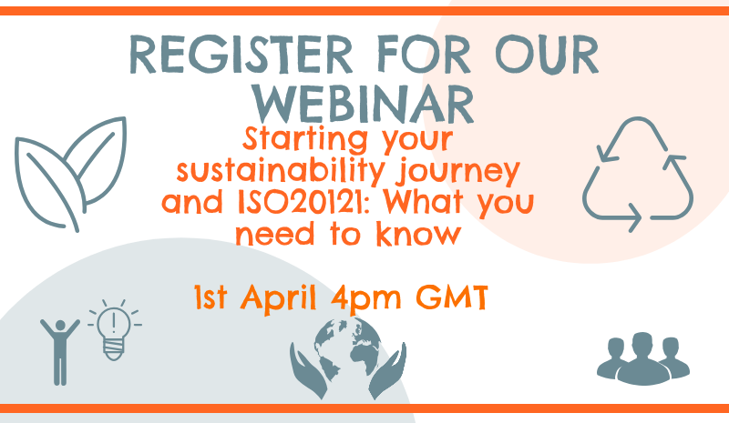 What to start your sustainability journey? What to find out what ISO20121? Join us for our webinar #sustainability #eventprofs 🌎