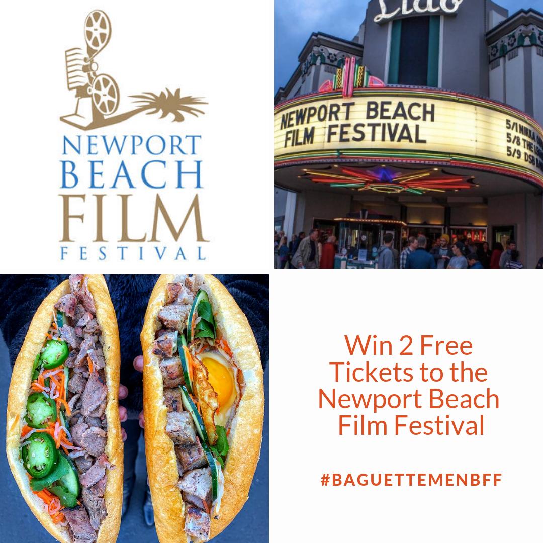 It's sweepstakes time at Baguette Me and we're giving away 2 FREE tickets to the Newport Beach Film Festival! Just post a picture of your Baguette Me order on Facebook or Instagram, with the hashtag #BaguetteMeNBFF and you're in! Contest ends April 26th. baguetteme.com