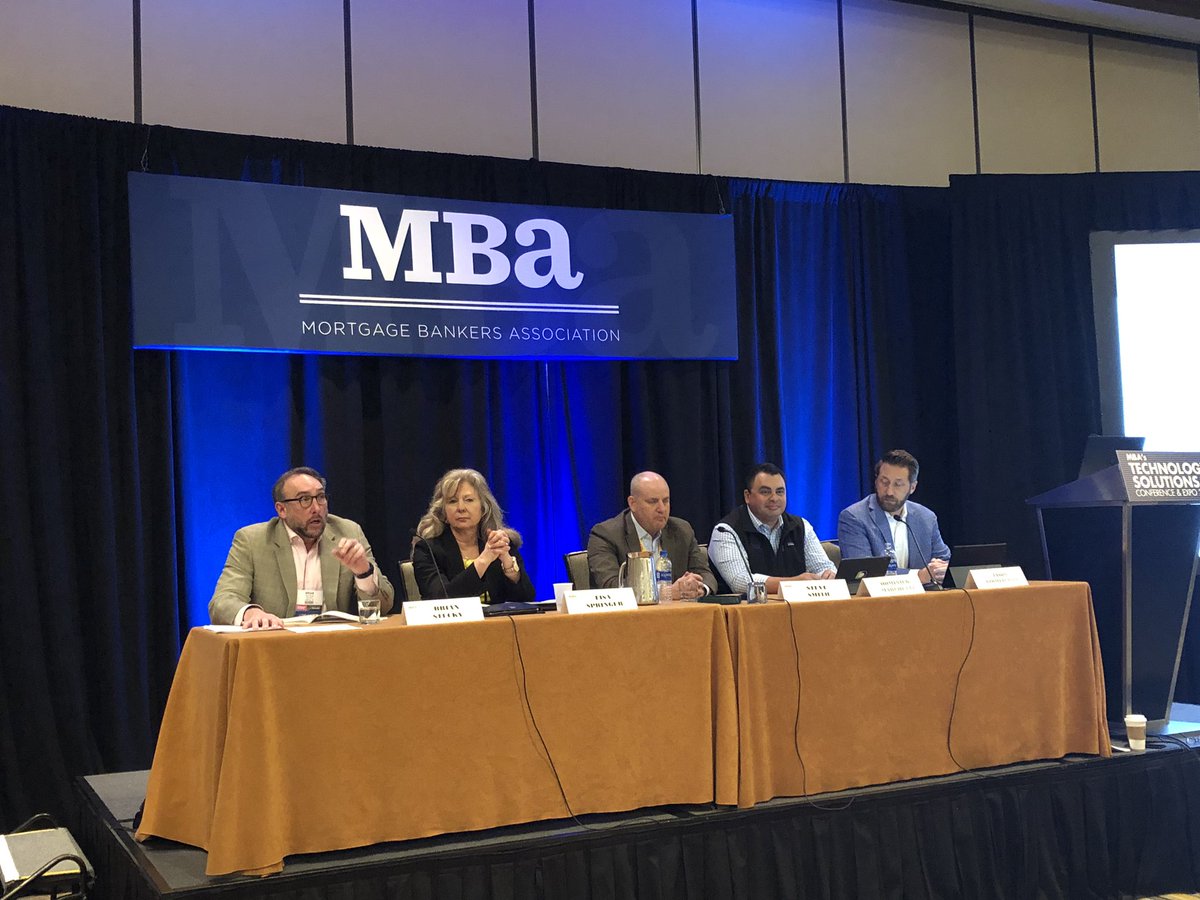 MBAMortgage's tweet photo. Lisa Springer of @STRATMORGroup says she sees tech moving to focus even more on the borrower experience, digitizing the back office, and more readily accessible data. #MBATech19 https://t.co/aDuOaR45qr