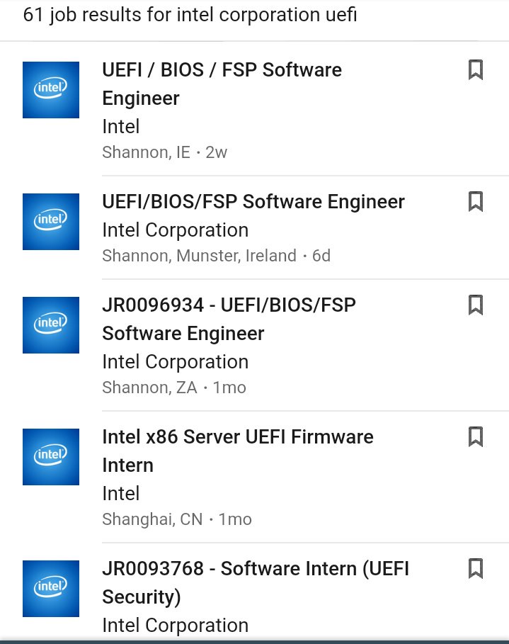 fcassia's tweet image. #UEFISUCKS plot thickens... Lots of #UEFI related open positions at #chipzilla....
cc/@lproven