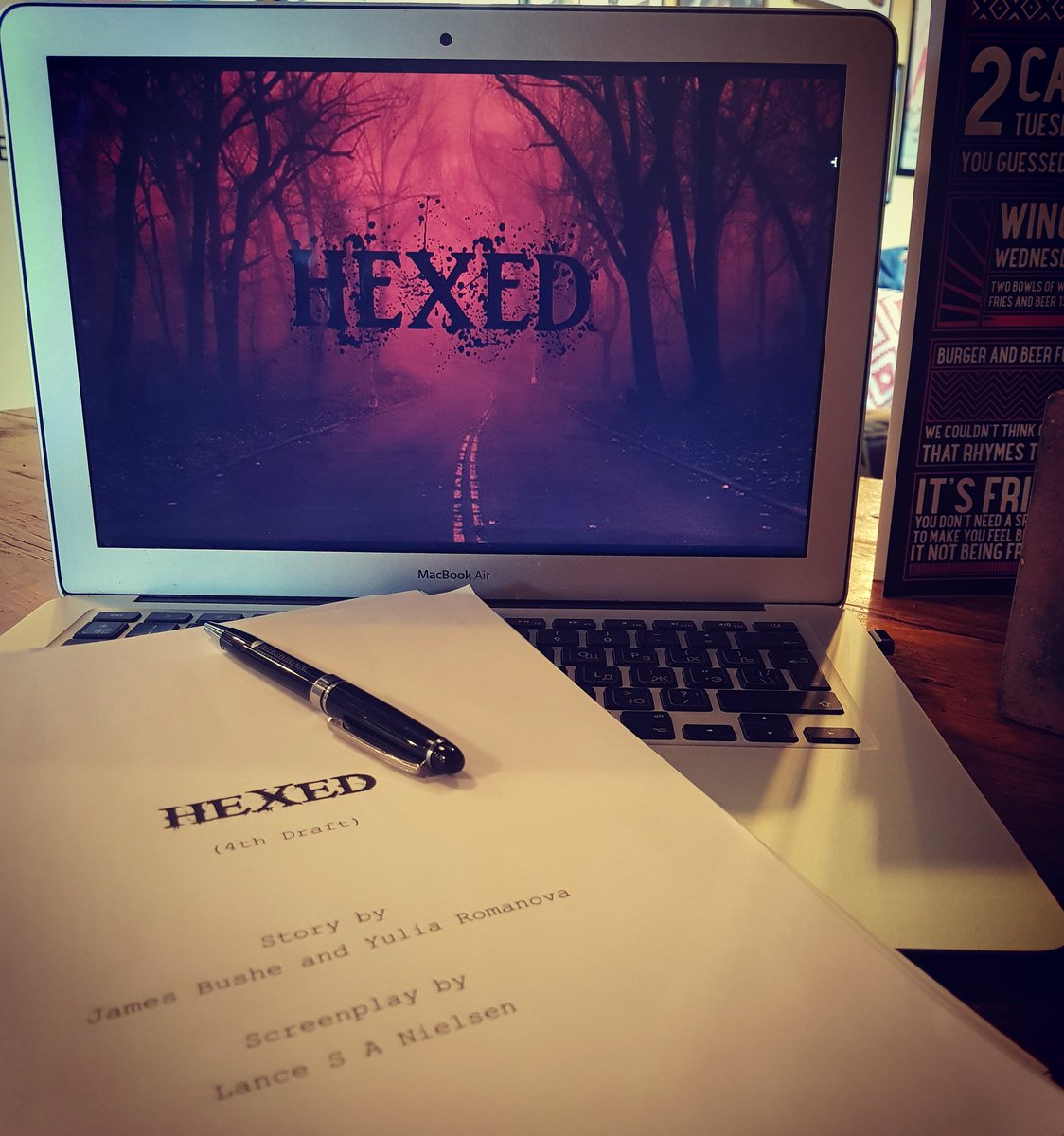Our producers are spending this week revising another draft of the script📄 Good to see it coming together nicely with a great tense flow👌#hexedfilm #horror #indiefilm #blood #witches #scary #director #producer #creepy #preproduction #cursed #thriller #horrorfans #gore #feature