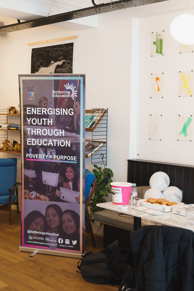 AirspaceLondon's tweet photo. Winning Wednesday! Great to have @BetteringEd at air space today - thanks to everyone who bought a sweet treat or took part in the raffle and congrats to Henrik from @Potentialife who won a box of doughnuts! #charity #food #coworking #PopUp https://t.co/gb4y3DU4bq