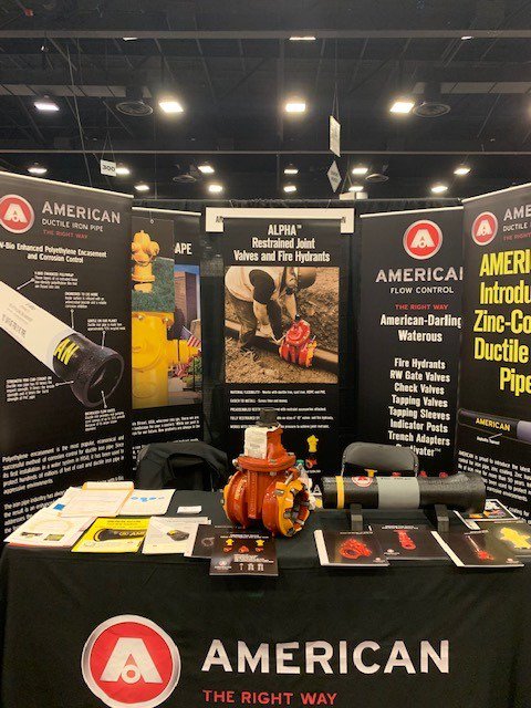 AFCatAMERICAN's tweet photo. Stop by Row 100 at #MsRWA this week in @CityofJacksonMS and speak with @dclaytonjr and Ty Patterson about the solutions that @AFCatAMERICAN can offer for your water distribution needs. #ALPHA #FlexRing #TheRightWay https://t.co/FqsxeZVxcb