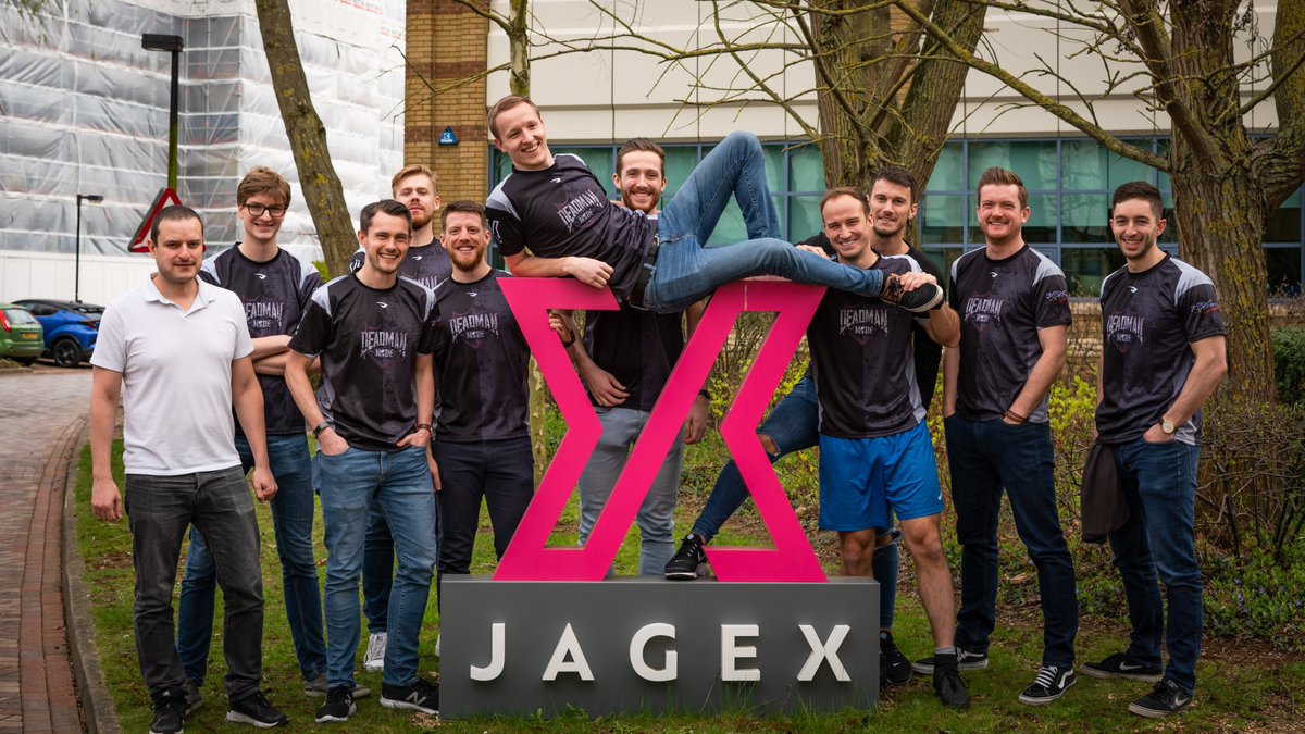 13 intrepid <a href="/Jagex/">Jagex</a> staff are *boldly* trying to complete the 2019 Rat Race Dirty Weekend.

🏃‍♂ 20 miles.
💪200 obstacles (including a 130m stretch of monkey bars).
💰All to raise money for our mental health charity partners.

It's going to be TOUGH. Donation info below 👇