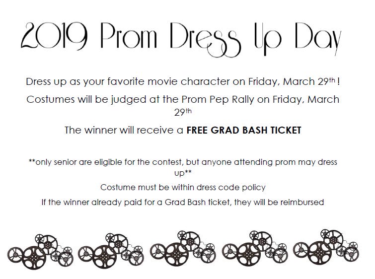 boone2019's tweet photo. Prom Dress Up Day Information Below! https://t.co/tnA4BQ0opA