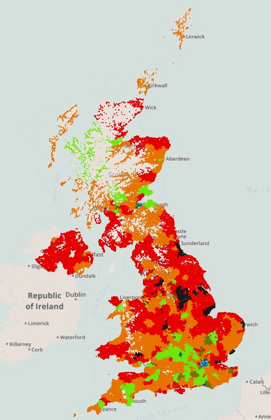 Divided nation... proportion signing Peoples Vote petition by 5% bands of electorate