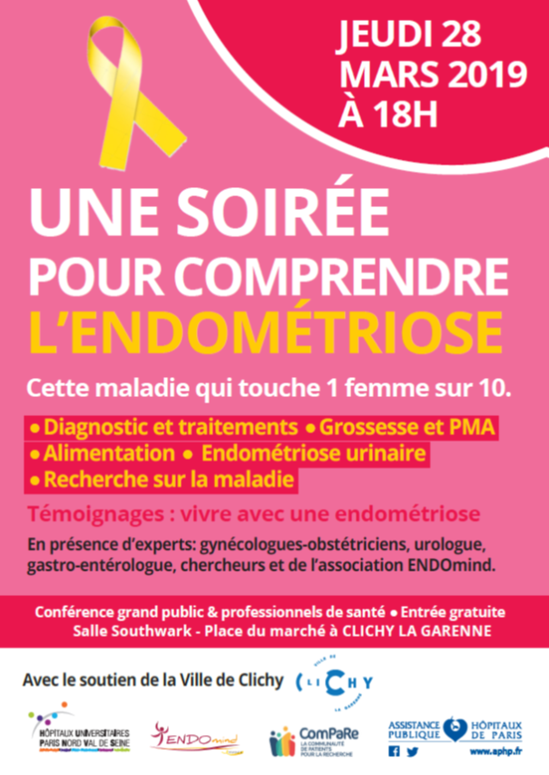 MKvaskoff's tweet photo. Je serai également ravie de parler d'#épidémiologie de l'endométriose à la soirée #endométriose à la Mairie de Clichy demain soir, ainsi que de la cohorte ComPaRe-Endométriose à la conférence organisée par @ENDOmindFrance le matin de l'#endomarch_FR @PatientsComPaRe! @Inserm https://t.co/HPsZlc7WGs