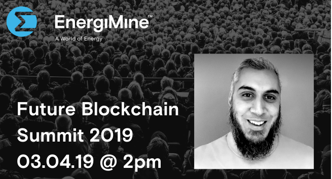 EnergiMine's tweet photo. Omar Rahim will at the Future Blockchain Summit in Dubai next week, discussing: Is Blockchain The Answer To A Sustainable Energy Future?
Be sure to come and say hello! 😀🌍⚡️
#blockchain #energy #Sustainability #ETK #EnergiToken #FBSummit2019 #DXBOnTheBlock https://t.co/aGfjKRdQJI