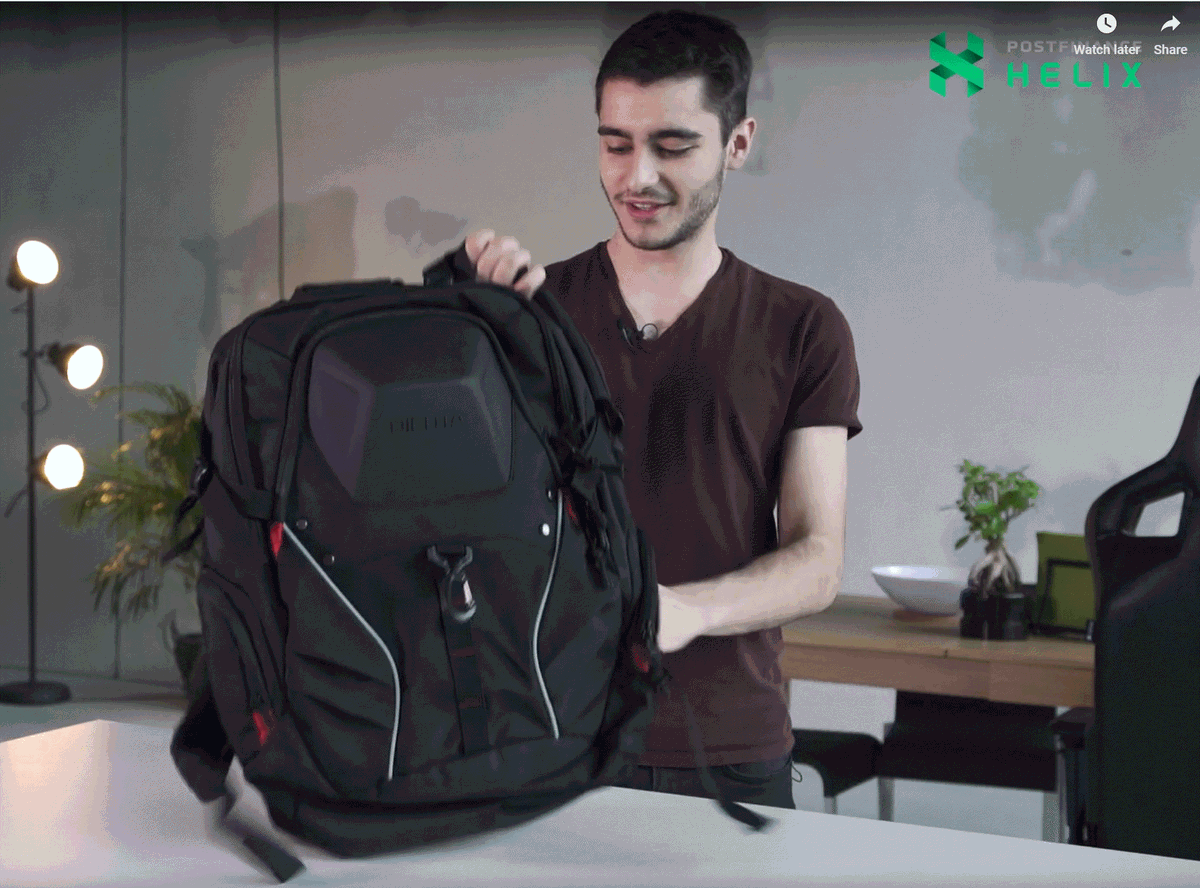 Do you want to listen to <a href="/Green_EUW/">Nikola Dimovic</a>'s opinion about our Backpack E-Sports 15-17.3? Check the video from @PF_Helix postfinancehelix.ch/en/secure-tran… #eSports #backpackesports