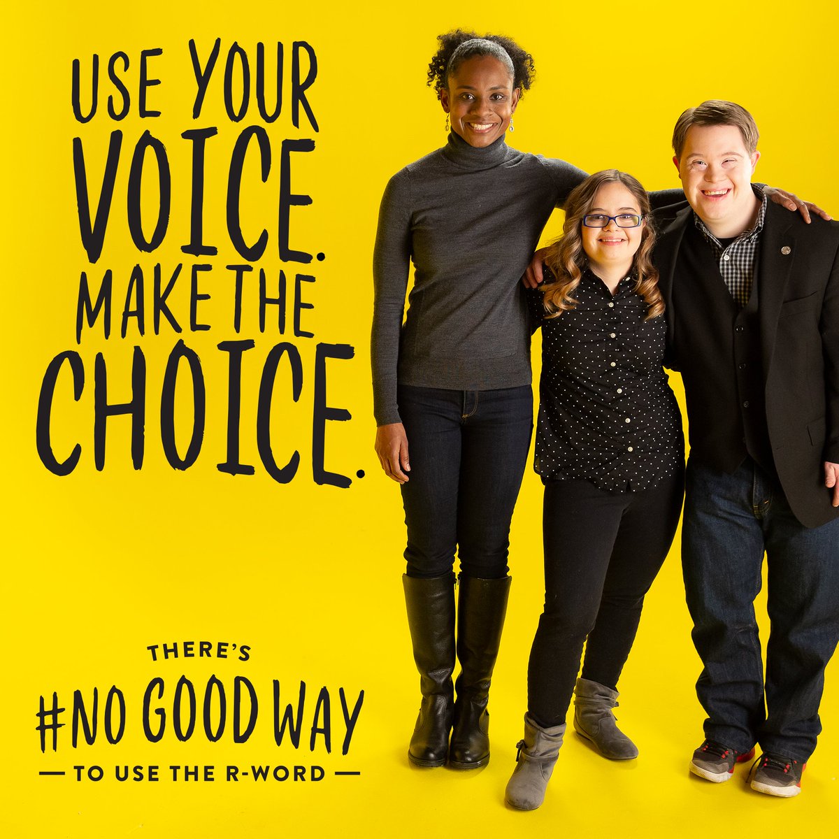 It's <a href="/motionball/">motionball</a> #NoGoodWay day! Did you know 68 per cent of Canadians say they wouldn’t hire someone who used the R-word? Make the choice to stop using it. Add your voice at motionball.com/NoGoodWay
<a href="/MotionballYVR/">motionball Vancouver</a> <a href="/motionballKEL/">motionball Kelowna</a> <a href="/motionballYKA/">motionball Kamloops</a> #WednesdayWisdom