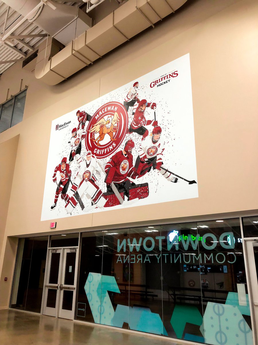 CowanGraphics's tweet photo. Major #Congratulations to the @macewangriffins Men’s & Women’s Hockey Teams on their respective 3-peat @acac_sport #Championship #Wins this month!!
Proud to have been a part of your new home! #yegDT
#CGprint #CGinstall
#yeg #yyc #yxe https://t.co/D0aqd0OzyX