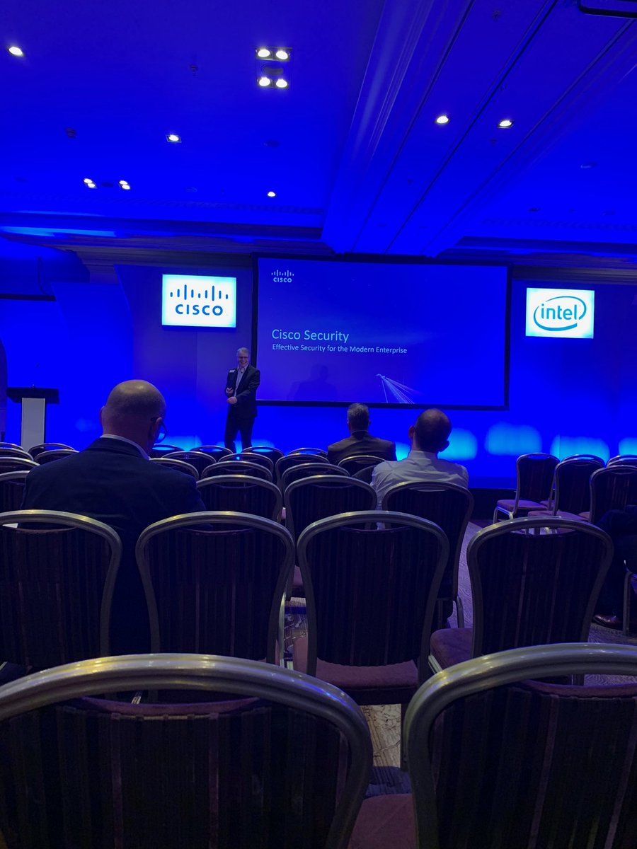 linseynelson's tweet photo. @HomeMckee presenting on all things Cisco Security #cspf19 #pcmuk #ciscosecurity https://t.co/pSwsB25DJe