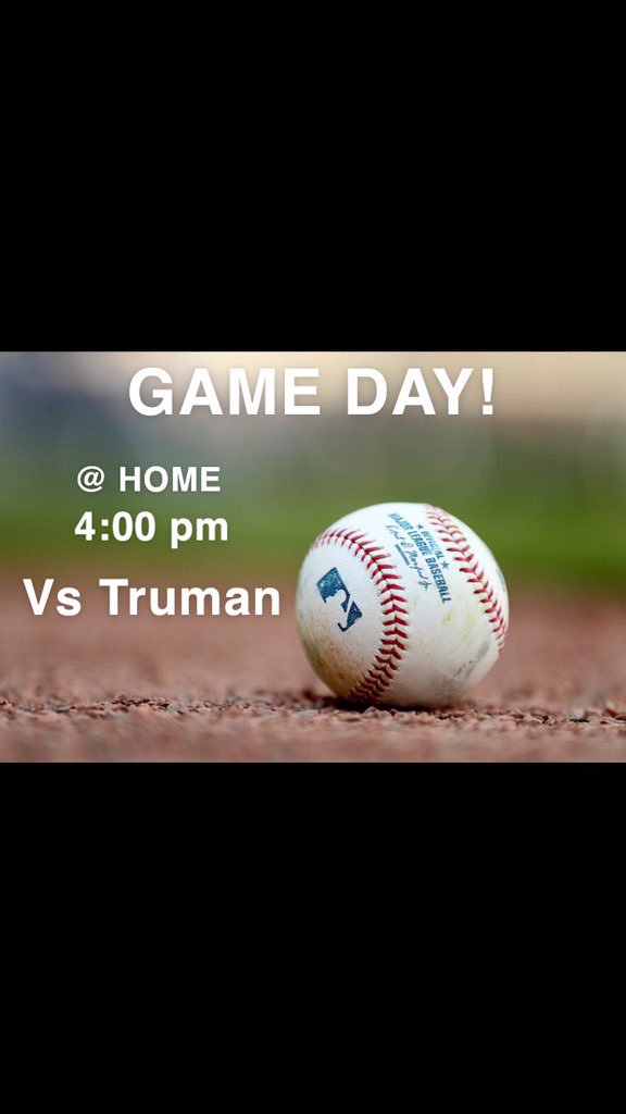 GAME DAY!! Everyone come out and support your men's baseball team at 4:00, at home! Go Tigers!