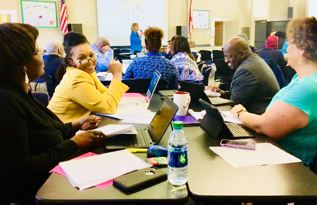 The leadership team is fast at work learning what’s the best way to implement research based, industry standards and best practices for engaging students from @AdvancEDorg