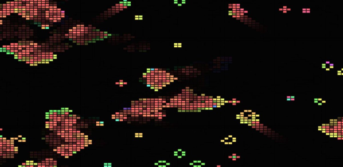 RichBettridge's tweet photo. Ported my Game of Life living art to Vue component for @vueconfus #ArtCodeVue https://t.co/u0TzTpDmsT https://t.co/35juvKcxgG