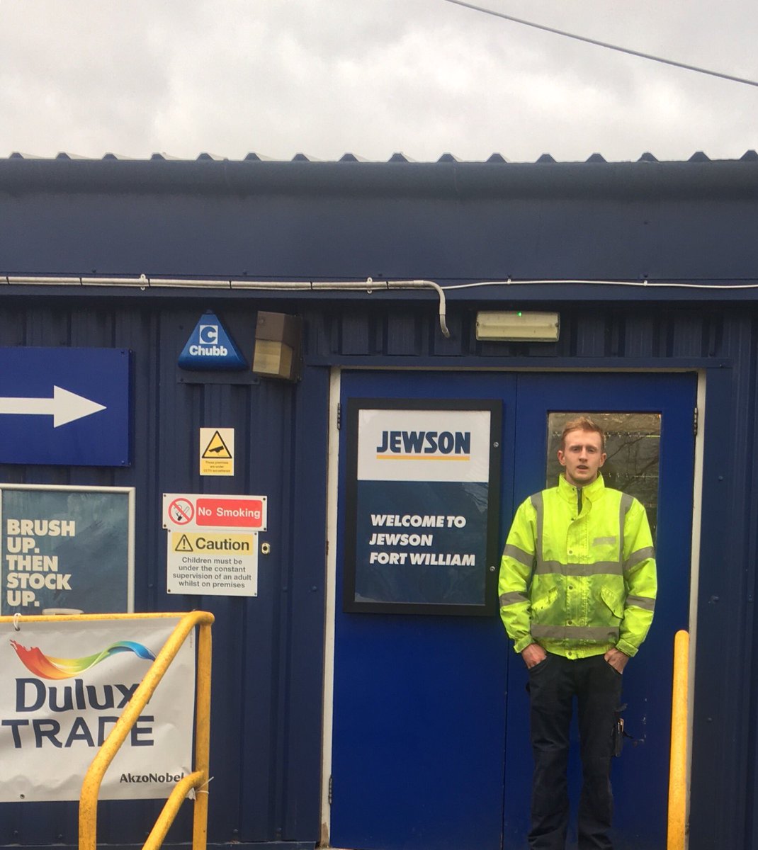 EDT_WHC's tweet photo. Well done to Employability Fund participant Cameron Lappin who successfully secured employment with Jewsons supported by the Employment and Development Team at West Highland College. Well done Cameron @WHC_UHI @Jewson @skillsdevscot https://t.co/A2JnMnO4bi