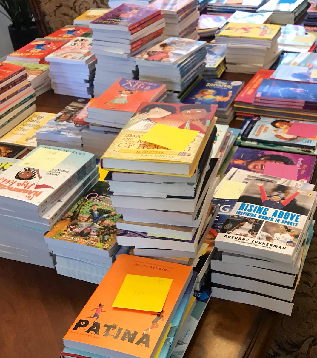 ReadRepeatOrg's tweet photo. The books are pouring in from our orders at @FirstBook for our microgrant we received from @KarmaforCara and our GoFundMe drive.  Thank you all for supporting our need for books with diversity!  #shareabook https://t.co/qQl37HTmTd