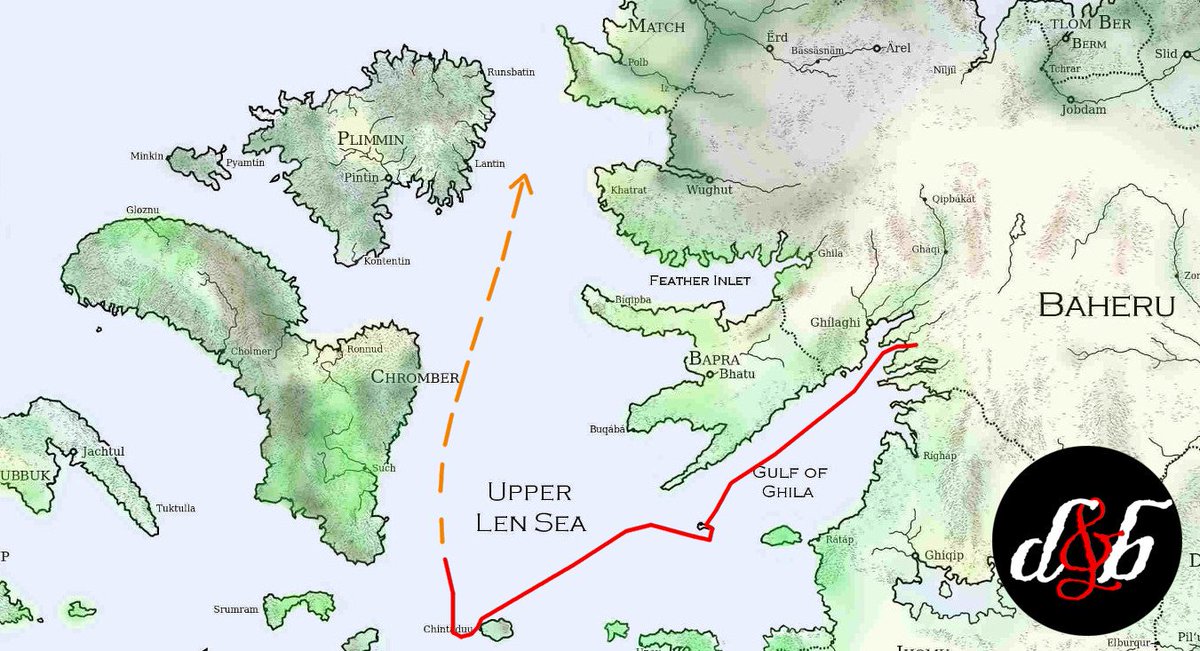 DNDBlaggards's tweet photo. Come sail away!
This Episode has it all: Escape, Action, Decisions, & SO MUCH STORY!
The Party feels they now have a unified direction: The City of Polb in the Free State of Match.
Shown: the position of the party at sea and their intended course.
#map #campaignmap #dnd #rpg https://t.co/08dTPLc149