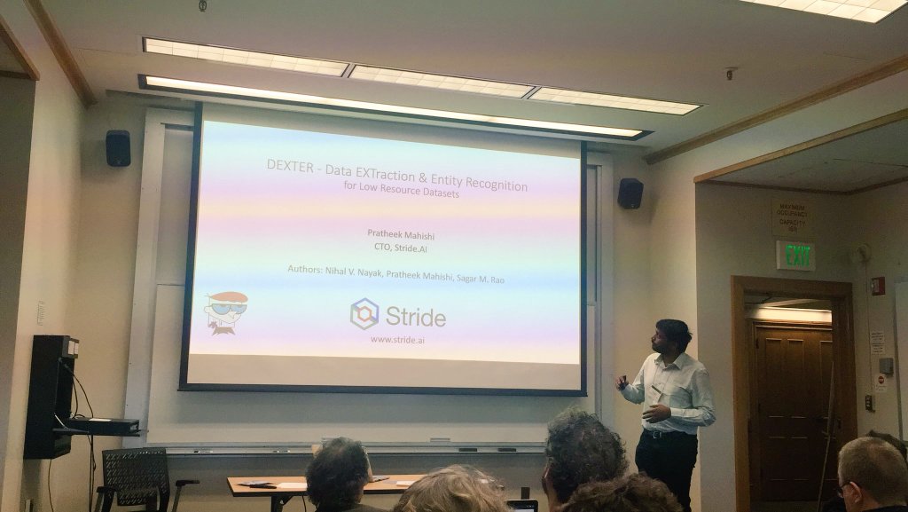 prthkms's tweet photo. Presented our latest work "DEXTER - Data EXTraction &amp; Entity Recognition for Low Resource Datasets" at the AAAI Spring Symposium. Joint work with my good friends and colleagues @nihalnayak @saagar_rao #aaaimake @StrideText
Paper: https://t.co/lPZwsal77j https://t.co/jRNe5p13Jt