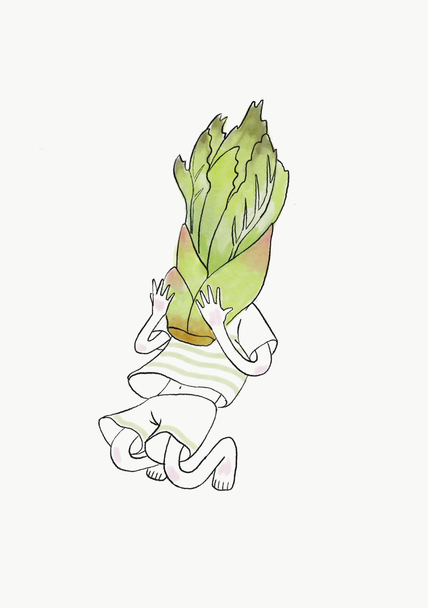 Kite 春山菜の被り物シリーズ リクエストにいただいた男の子バージョン描いてみました ゼンマイくんとタラの芽くん ミュウガちゃんリターンズ Ro8ion 被り物シリーズ 山菜 イラスト