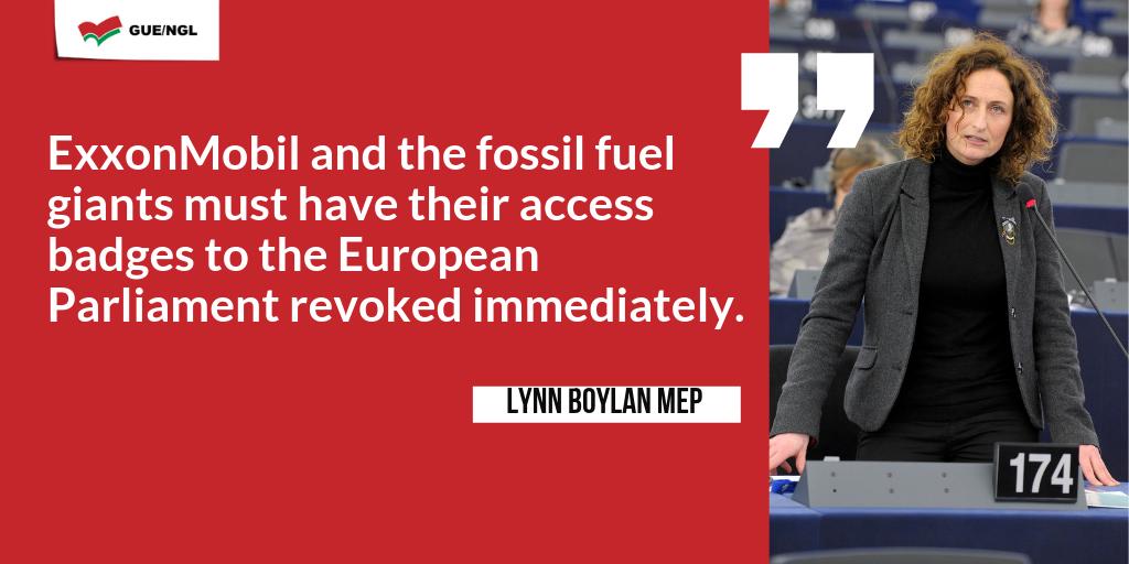 Left_EU's tweet photo. ExxonMobil and its allies have been lobbying for climate denying and delaying tactics for decades. Time to boot them out of the Parliament π₯Ύ@LNBDublin
#exxonknew #exxonkneweu #StopExxonMobil #StopEsso #ClimateDenial https://t.co/AKDbUrL72y