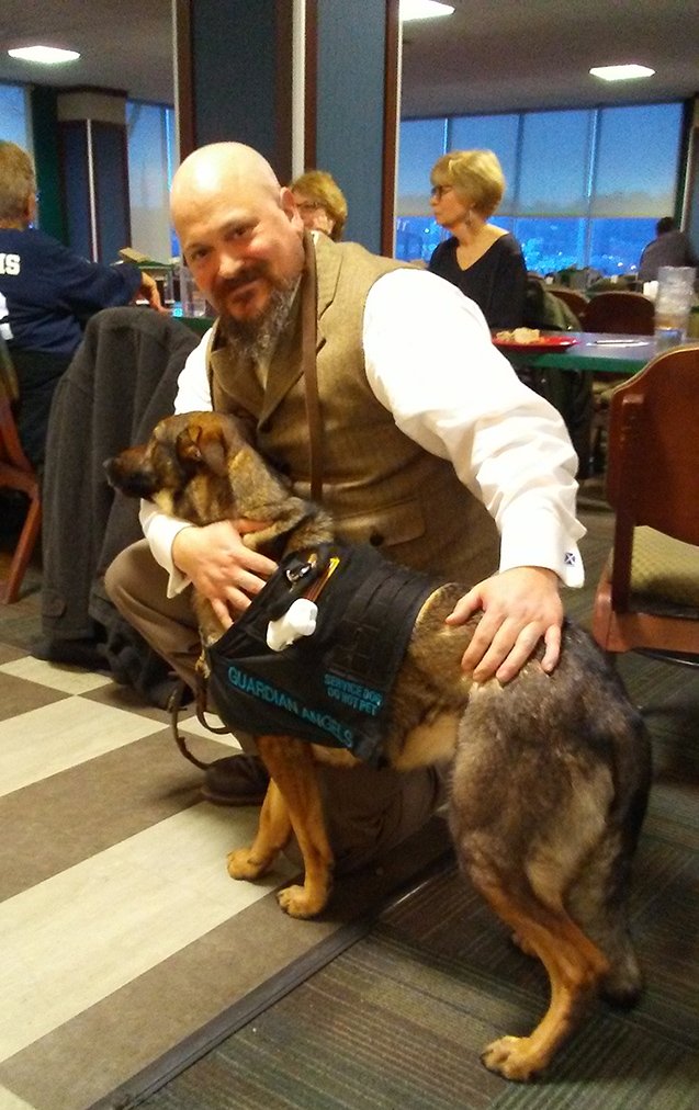 duqedu's tweet photo. The Duquesne community recently came together to enjoy dinner and conversation with Vietnam veterans, members of Friends of Da Nang, student veterans and got to meet their service dogs. https://t.co/A6XD9j6PYm