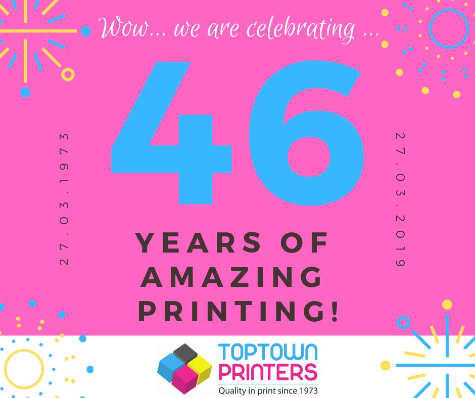 Exciting times... #46years #birthday #printers #barnstaple #northdevon #weloveprinting #established1973 🍾🥂