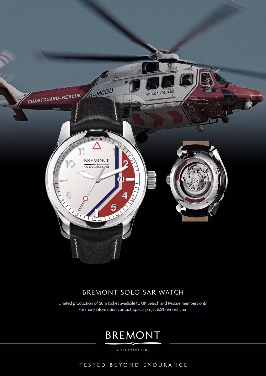 UK Search and Rescue member? Then this exclusive <a href="/Bremont/">Bremont</a> is for you! Only 50 to be produced. Contact us at specialprojects@bremont.com for information. Or share with someone who is eligible!