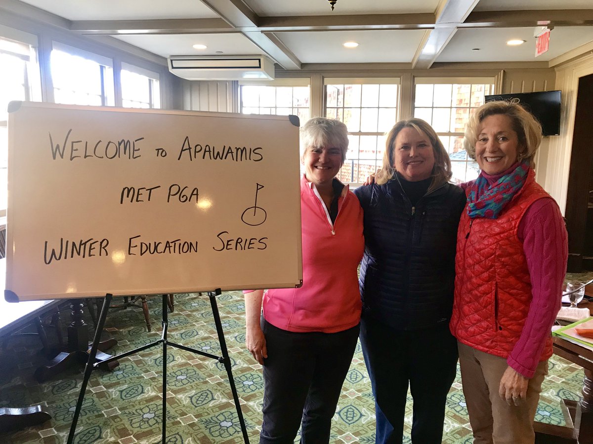 MetropolitanPGA's tweet photo. Thank you to Monique Thoresz, Wendy Modic and CJ Reeves for their discussion today about Teaching Program Development at Your Club! Thank you to James Ondo and the Staff at The Apawamis Club for hosting this event today!
#metpga #weplay #weteach #welearn #weinspire #wintered https://t.co/2YfwxQf9t7