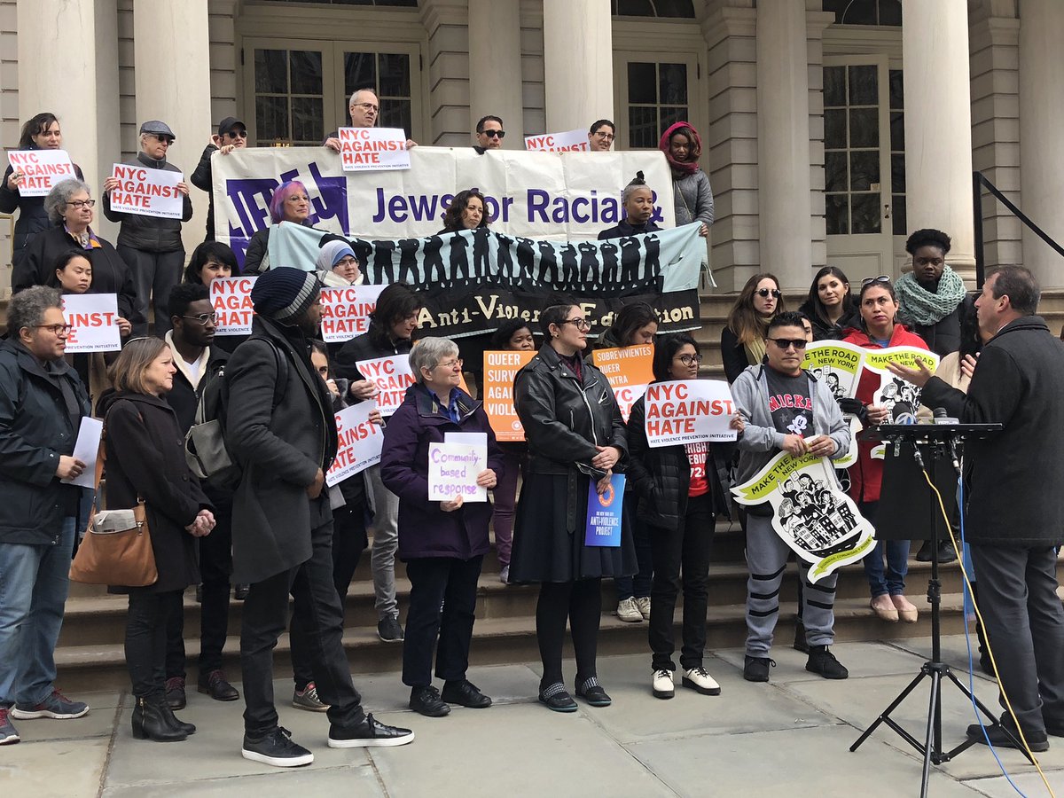JFREJNYC's tweet photo. .@NYCCouncil We are New Yorkers standing together against all hate violence with the experience and commitment to respond with real, transformative solutions. Our communities want to thrive, and studies show that our groups are leading that change. #NYCAgainstHate https://t.co/TQwyPl0Ygn