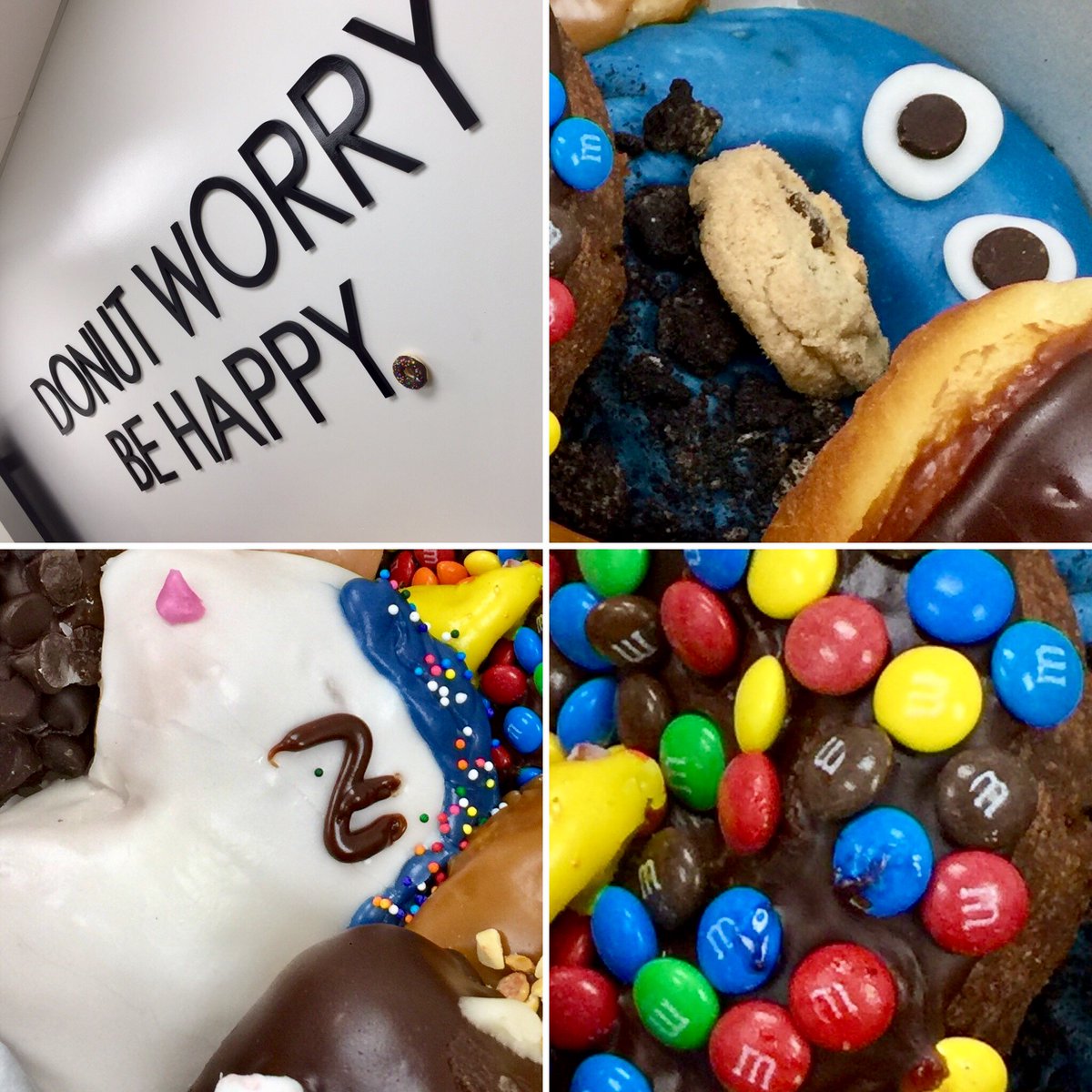 protecstyle's tweet photo. Fun #donuts in our breakroom this morning :-) @zombeedonuts #cookiemonster #unicorn #donuts https://t.co/Sfb5R3fUhg