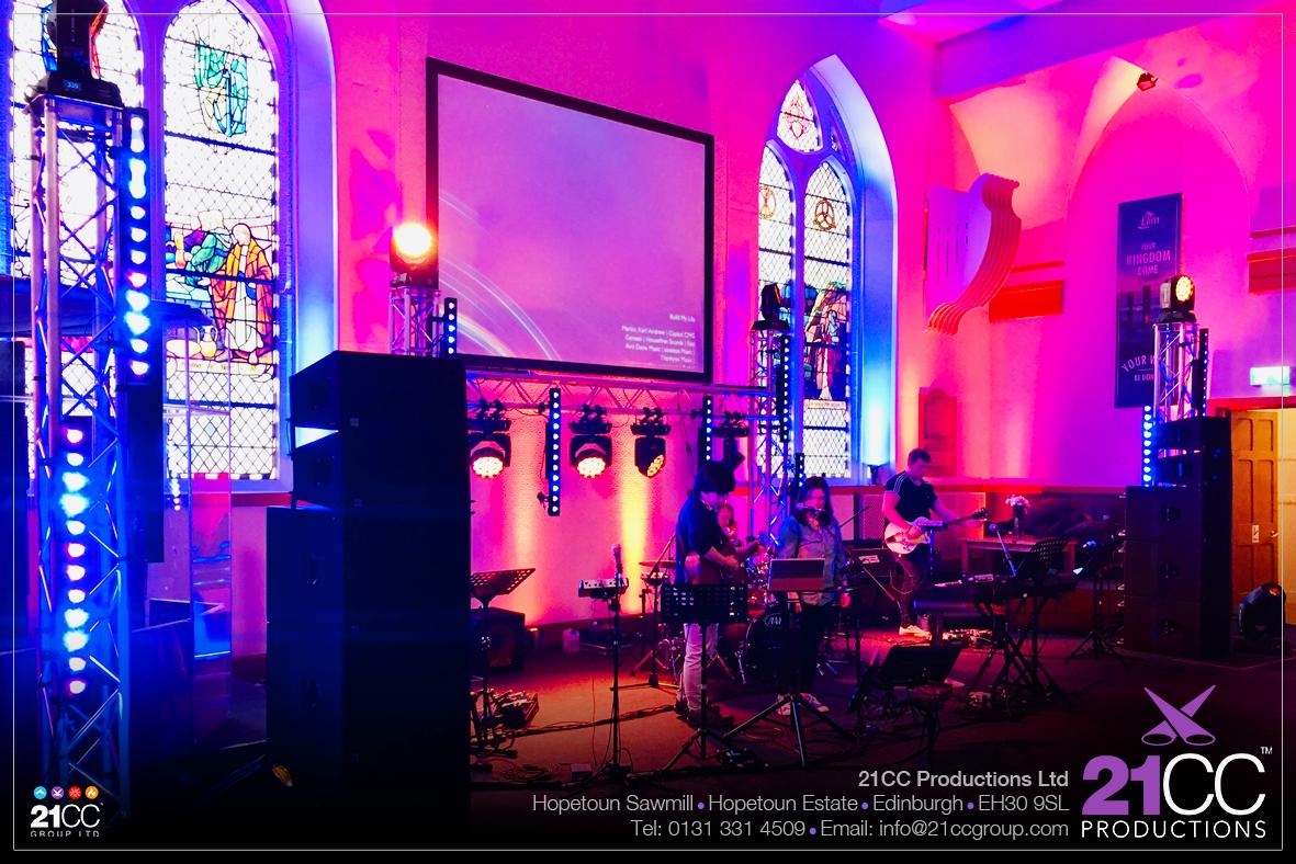 21CC_Group's tweet photo. Our technical team loved making Edinburgh Elim church look and sound extra special for an event on Saturday night and Sunday morning.
#21CCproductions #21CCGroup #LEDmovers #Avolites #ClayPaky #D&Bsound https://t.co/3CljQJYOkX