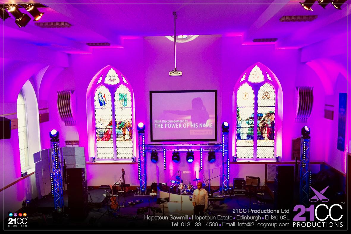 21CC_Group's tweet photo. Our technical team loved making Edinburgh Elim church look and sound extra special for an event on Saturday night and Sunday morning.
#21CCproductions #21CCGroup #LEDmovers #Avolites #ClayPaky #D&Bsound https://t.co/3CljQJYOkX