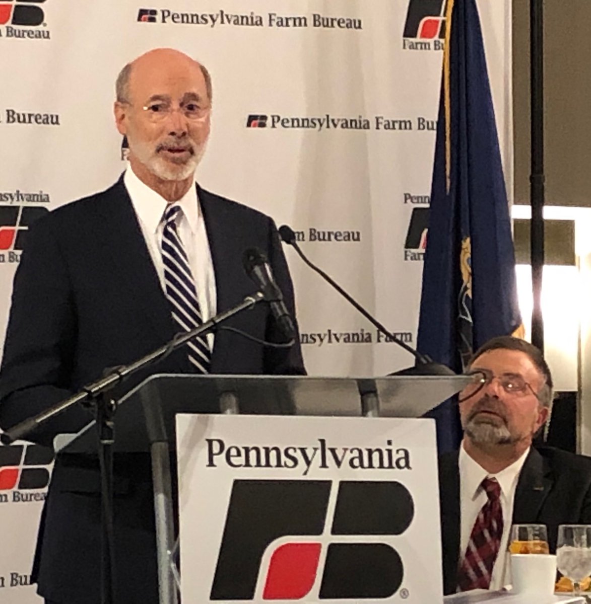 pfbmediaone's tweet photo. Governor Tom Wolf outlines his PA Farm Bill before a group of 300 members of the Pennsylvania Farm Bureau during the farm organization’s State Legislative Conference in Harrisburg. https://t.co/NHUq13AiLZ