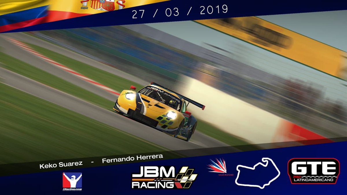 jbm_racing's tweet photo. Esta noche 3ra ronda de la #LATISGTE en #Silverstone , con los pilotos @valeariel88 y @kekosuarez08 . Transmision en el canal de los muchachos de @LASimRacing #simracing @iRacing @jbm_racing https://t.co/xBJ4NWxGia