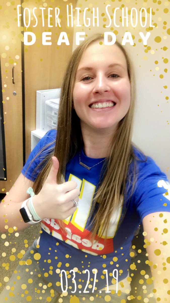 jcnowak_'s tweet photo. HAPPY DEAF DAY! Don’t forget to use the Deaf Day Snapchat filter ☺️🤟🏼 #FosterASL #DeafDay2019 https://t.co/B9ctXfLgPA