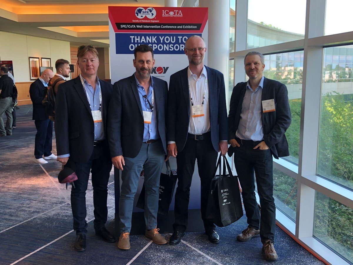 gadrilling's tweet photo. NO PROBLEM, HOUSTON 😉
#gettingthroughanything
#ICoTA Coiled Tubing and Well Intervention Conference and Exhibition in Houston by Society of Petroleum Engineers International with GA Drilling crew on board: Karl Farrow, Iain Pittman, Igor Kocis and Tomas Kristofic. 
#plasmabit https://t.co/D5i6W6xAWy