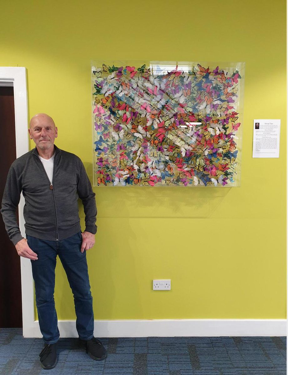 Happy Wednesday! Delighted with the recent installation of one of my pieces at <a href="/TheWentaGroup/">Wenta - Socially enterprising since 1983.</a> in Enfield. It's not an #artgallery but a busy #businesshub, so I'm proud to have my work displayed there! To commission your own piece, get in touch: michael.olsen@butterflyart.co.uk