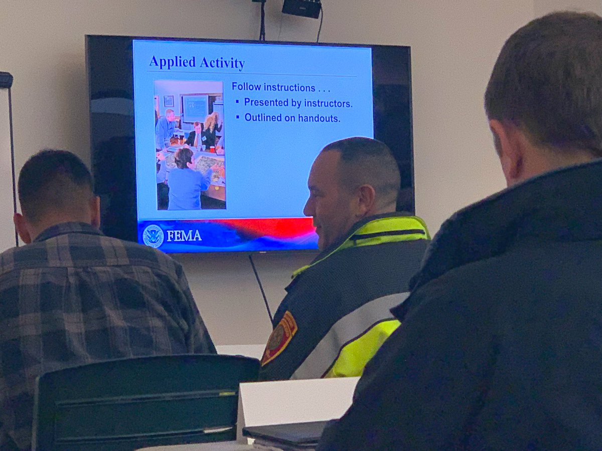 rusnivek's tweet image. Mid-morning as we roll into the #ICS300 activity based around Unified Command. Building relationships BEFORE a disaster is a key component of a strong all-hazards response. #NIMS