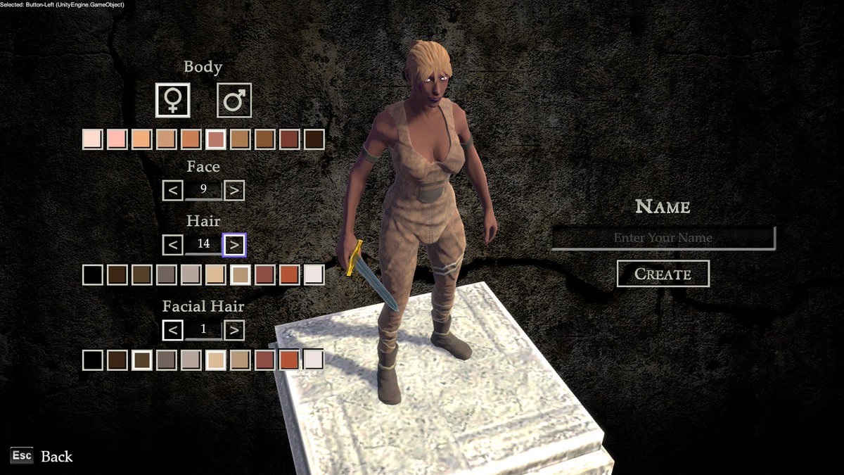 FeebleOrigins's tweet photo. Progress report for Update 1.5: Character customization, 2nd floor to the crypt, and I'm considering whether to add some more content like armor, polearms, and more of the world to explore, or just getting it in your hands ASAP. What do you think? #gamedev #indiegame #indierpg https://t.co/WjhRxbwliD