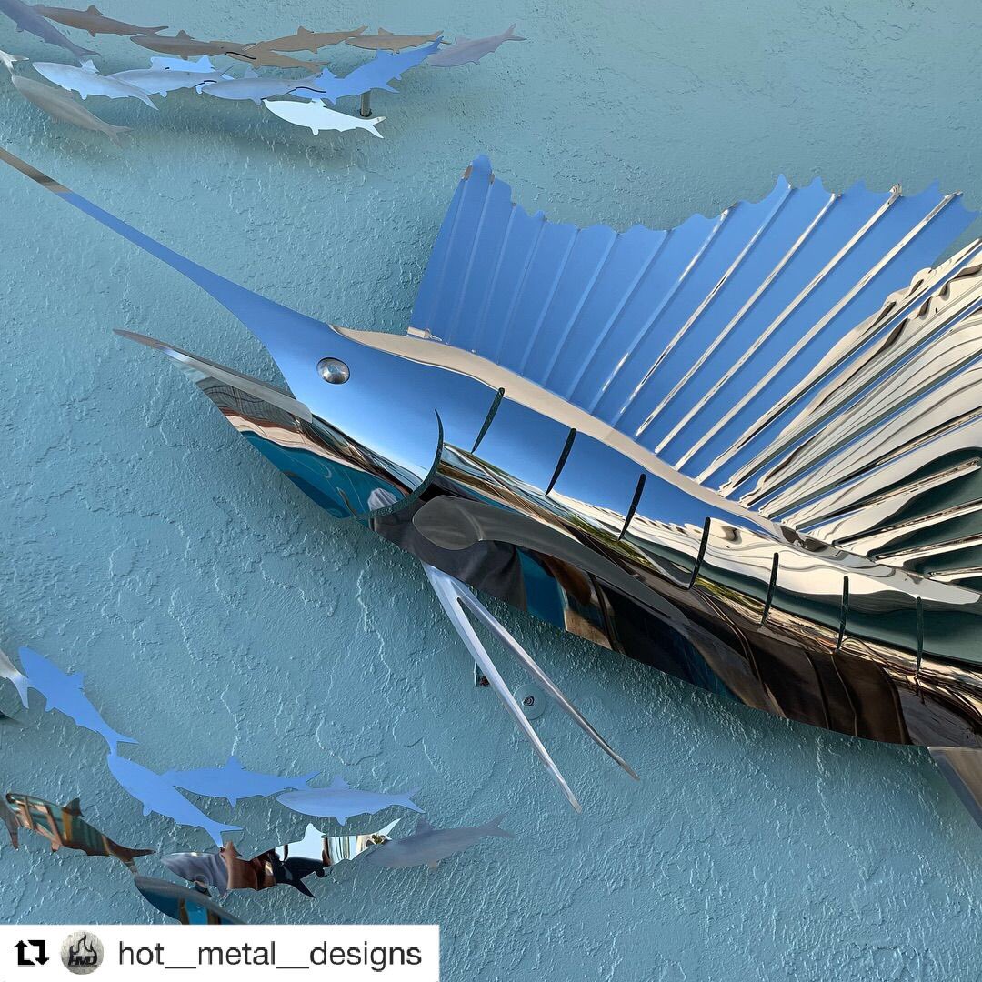 mittler_bros's tweet photo. Some #wednesdaymotivation comes from Mark at @hot__metal__designs with this really great install and #sailfish design.
What projects are getting you through the week?
#metalfish #metal #metalart #metalwork #metalfabrication #handmade #beadroll #metalfab #fabrication #fish https://t.co/c0mgXa0OCh