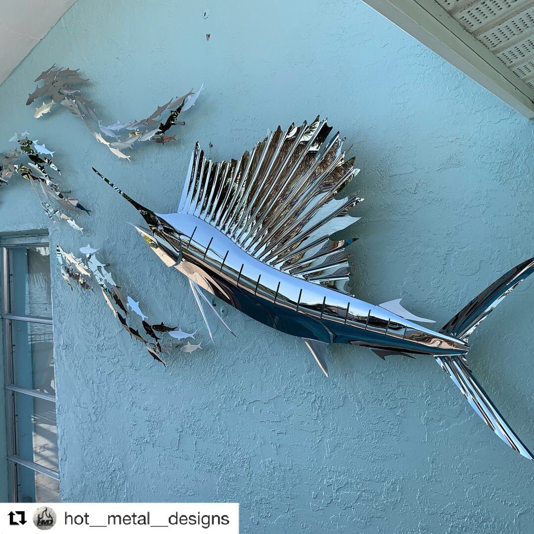 mittler_bros's tweet photo. Some #wednesdaymotivation comes from Mark at @hot__metal__designs with this really great install and #sailfish design.
What projects are getting you through the week?
#metalfish #metal #metalart #metalwork #metalfabrication #handmade #beadroll #metalfab #fabrication #fish https://t.co/c0mgXa0OCh