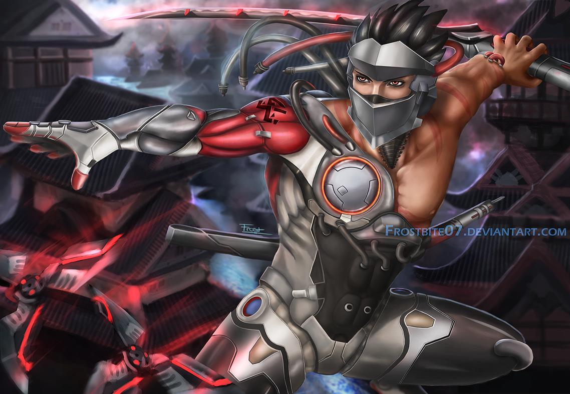 My #Blackwatch #Genji drawing from #Overwatch You can find more at my  https://t.co/cONec2euT8, image size:1138x788