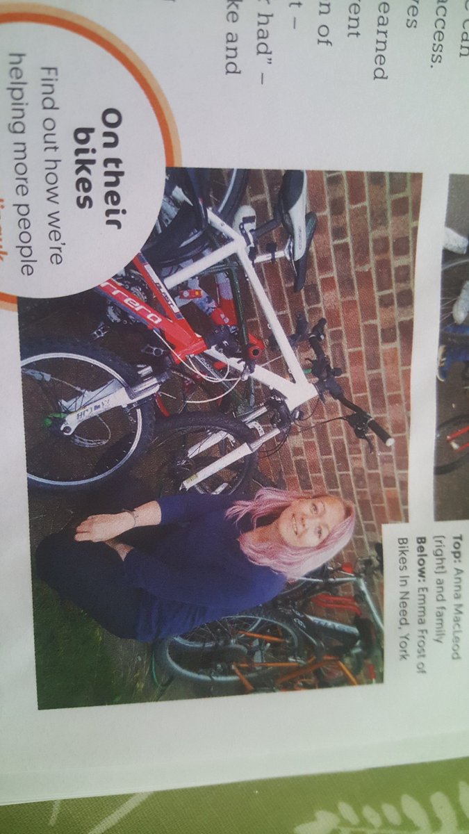 ebretherick's tweet photo. Article in this month's Cycle magazine @WeAreCyclingUK about Bikes in Need :-) #bikesinneed #york #refugees #homeless https://t.co/WttX9SBkIb