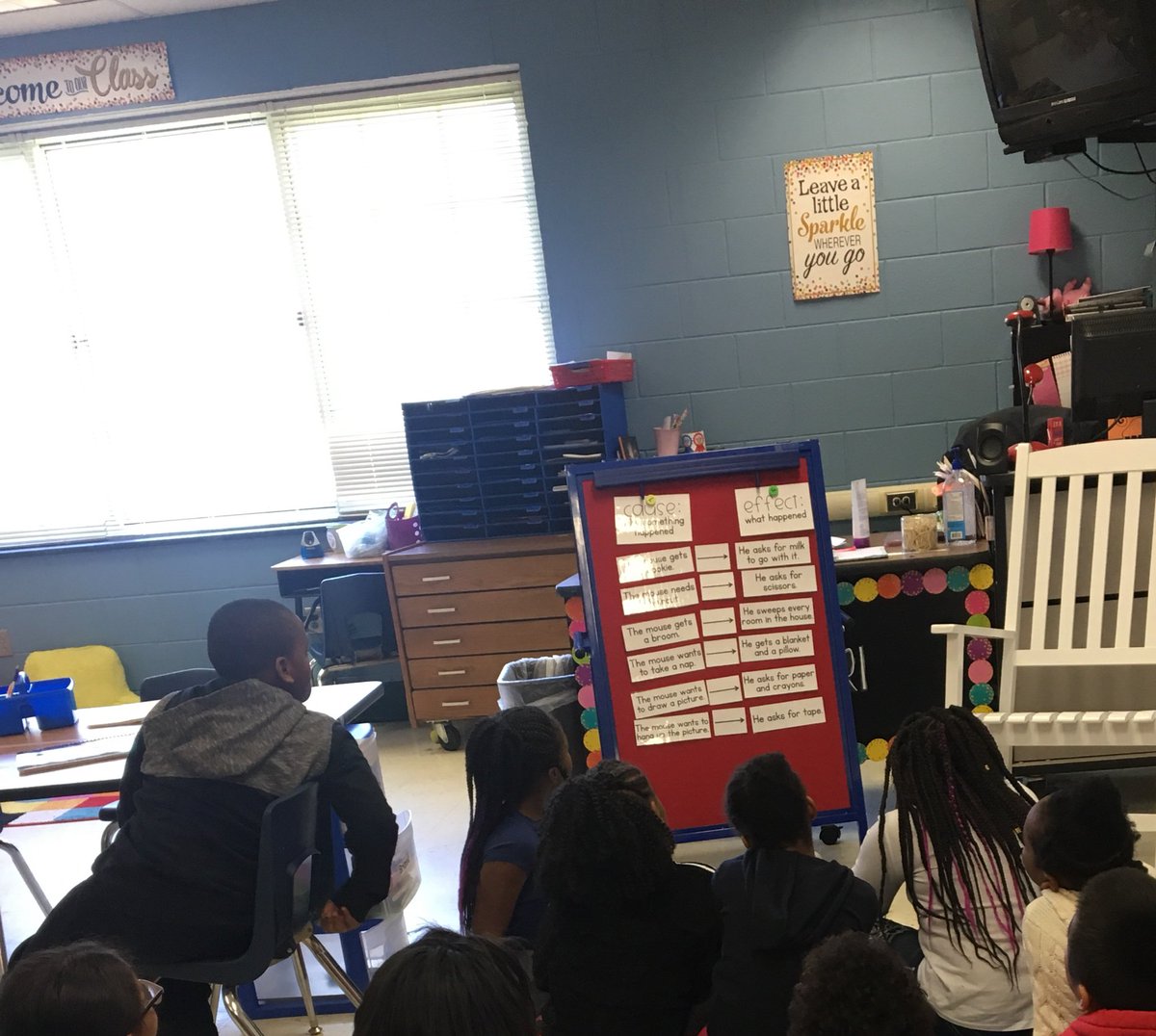 We loved using our new board for our cause and effect sorting activity during reading this morning! Thanks <a href="/iam_principalg/">G. Leonard Starnes II</a> !!