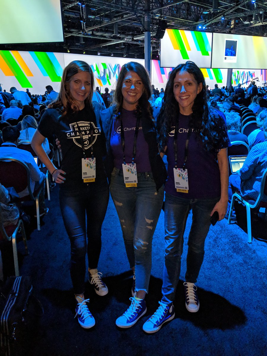 With my #champions <a href="/jennyrobertson3/">Jenny Robertson</a>  and <a href="/emily_thr/">Emily Thornton</a> for #AdobeSummit2019 #Marketo